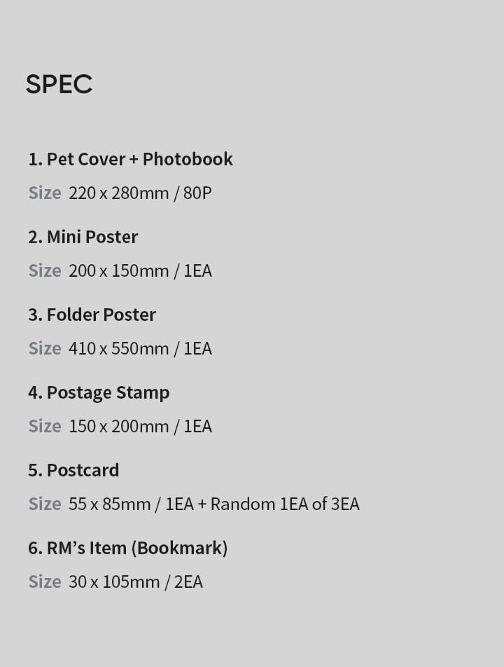 BTS RM - SPECIAL 8 PHOTO-FOLIO ME, MYSELF, AND RM ENTIRETY - K-pop
