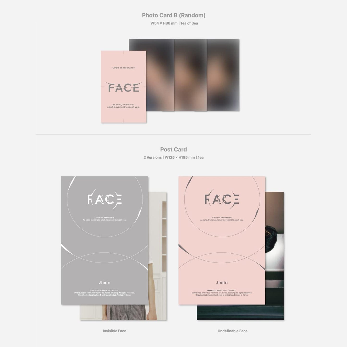 BTS JIMIN - FACE 1ST SOLO ALBUM - K-pop