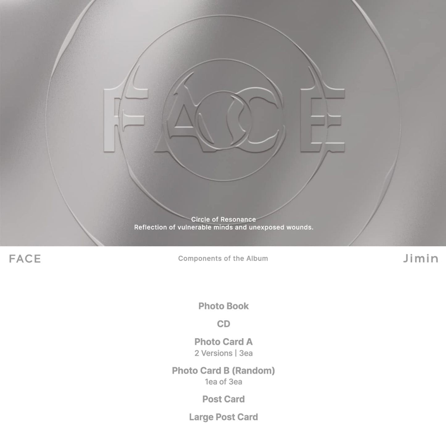 BTS JIMIN - FACE 1ST SOLO ALBUM - K-pop