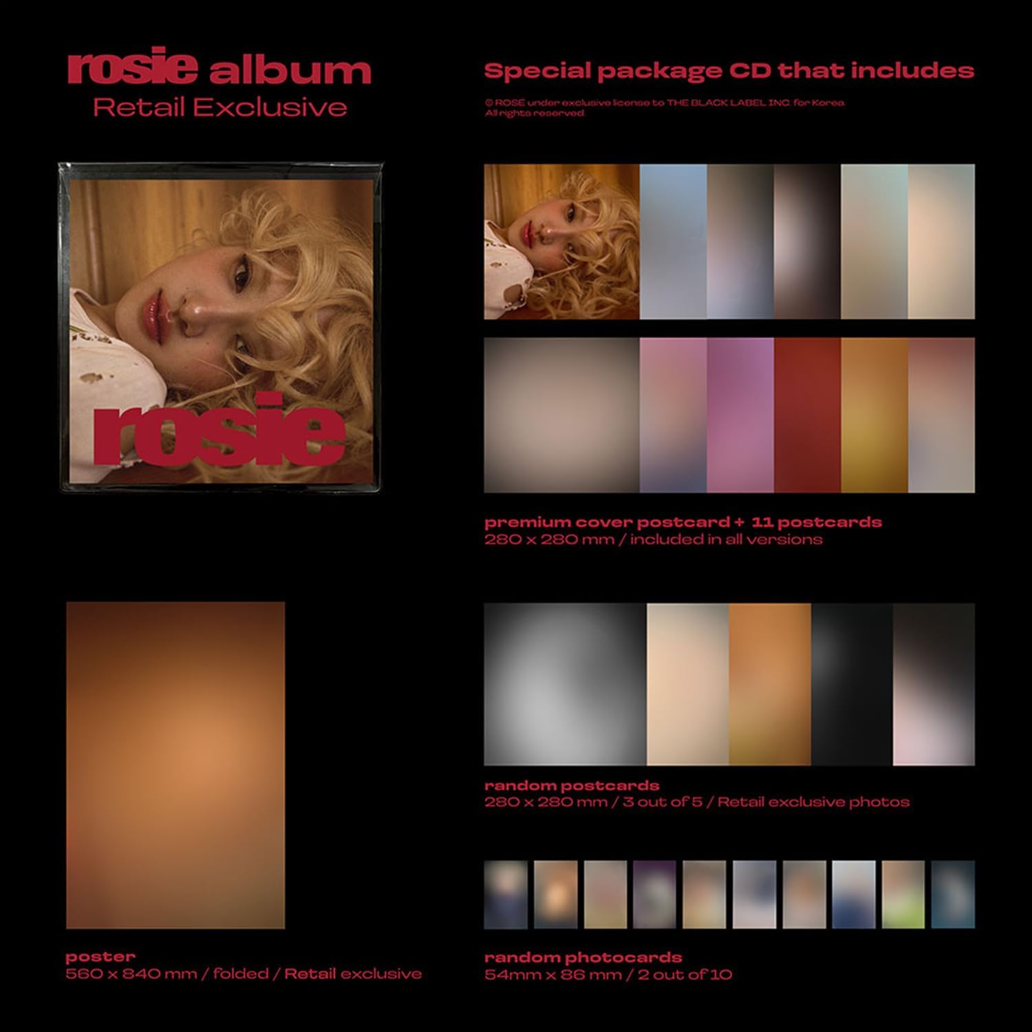 ROSÉ - rosie First Studio Album (Retail Exclusive Version) - K-pop