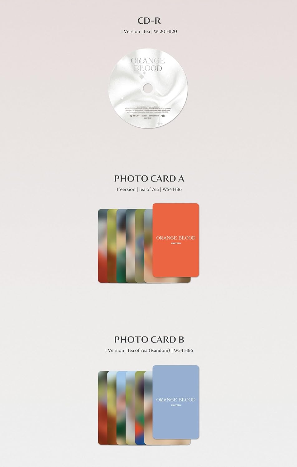 ENHYPEN - ORANGE BLOOD Engene Version (Random) - K-pop