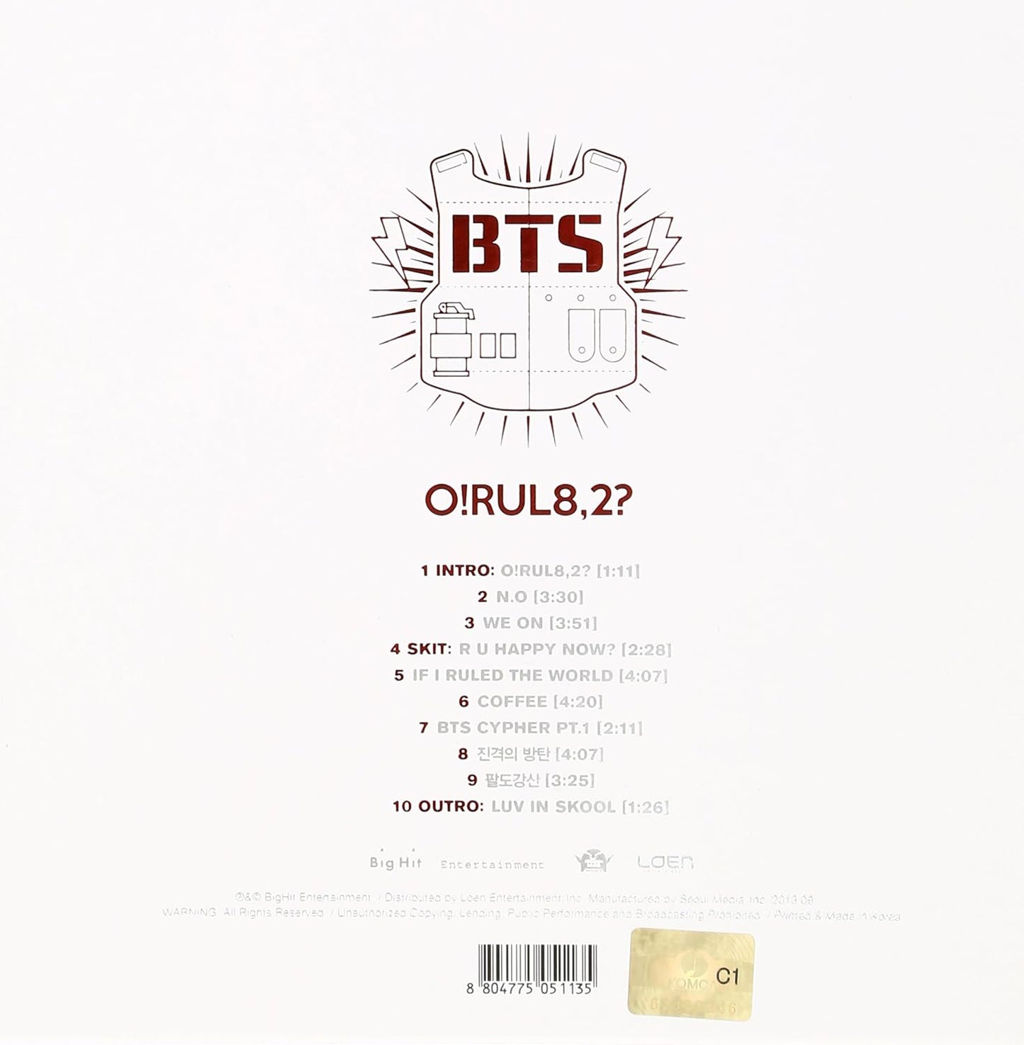BTS - O!RUL8,2? - K-pop