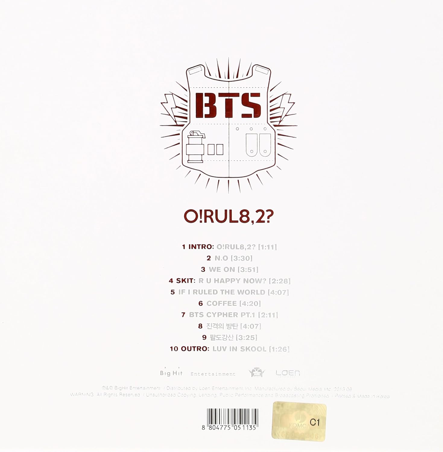BTS - O!RUL8,2? - K-pop
