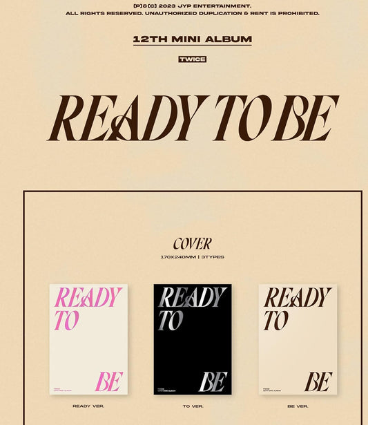 TWICE - READY TO BE 12th Mini Album - K-pop