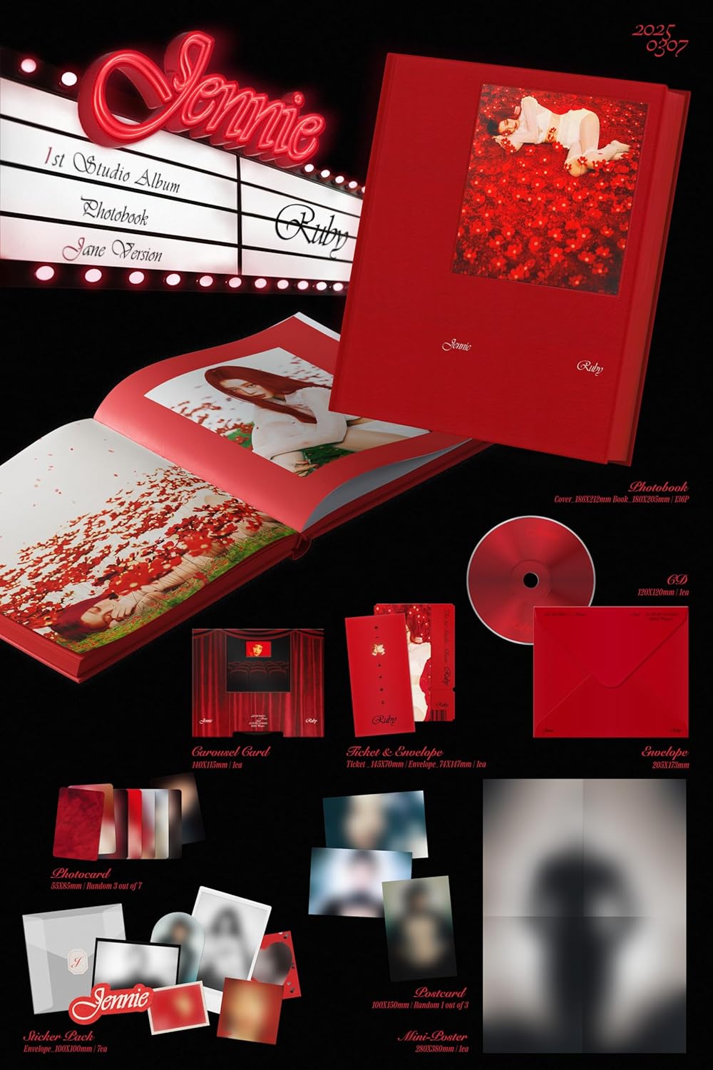 BLACKPINK JENNIE - Ruby The 1st Studio Album Photobook Version (Random) - K-pop