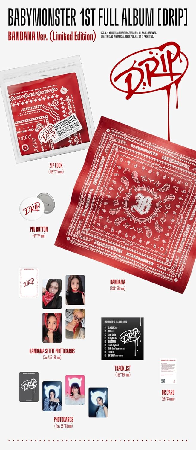 BABYMONSTER - DRIP (BANDANA Version Limited Edition) - K-pop