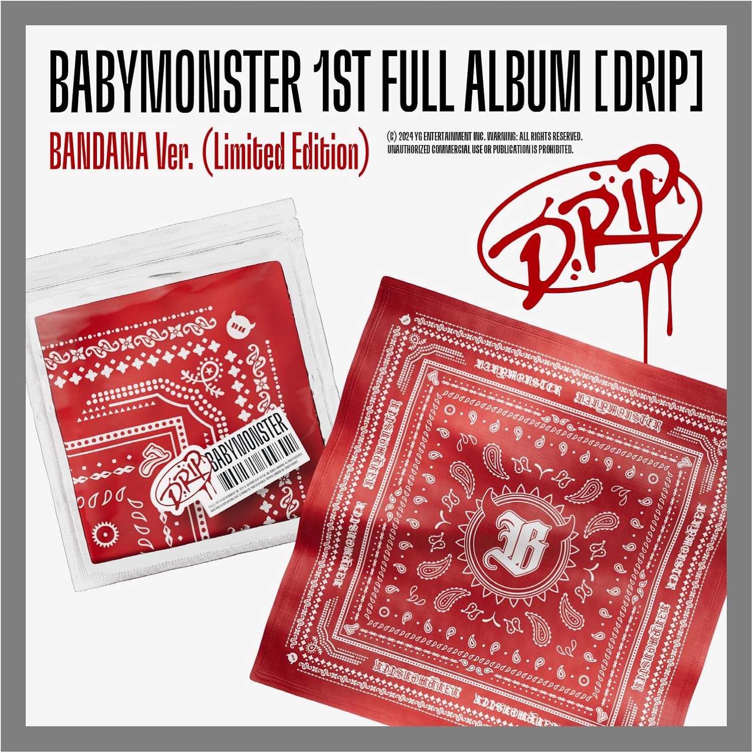 BABYMONSTER - DRIP (BANDANA Version Limited Edition) - K-pop