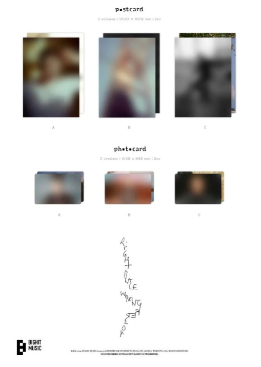 RM BTS - Right Place Wrong Person 2nd Solo Album (Random) - K-pop