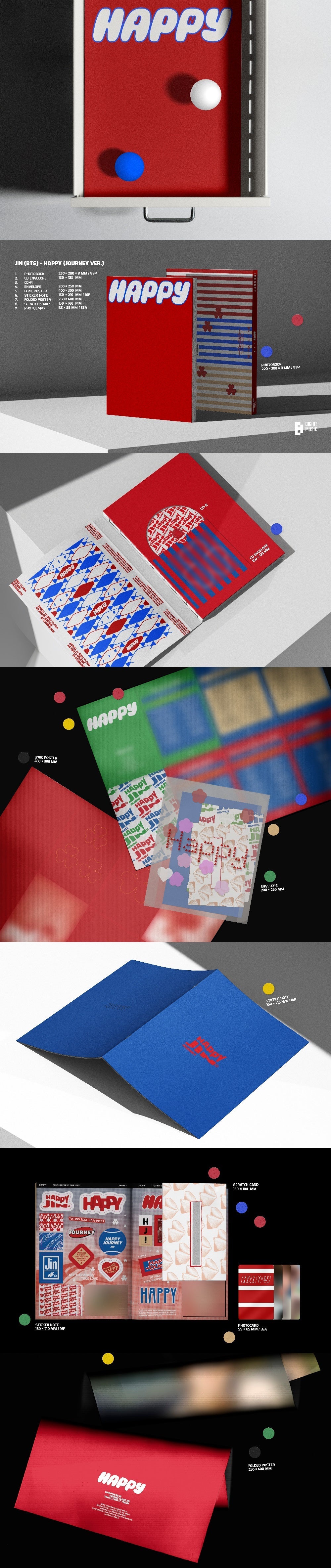 BTS JIN - Happy 1st Solo Album (Random) - K-pop
