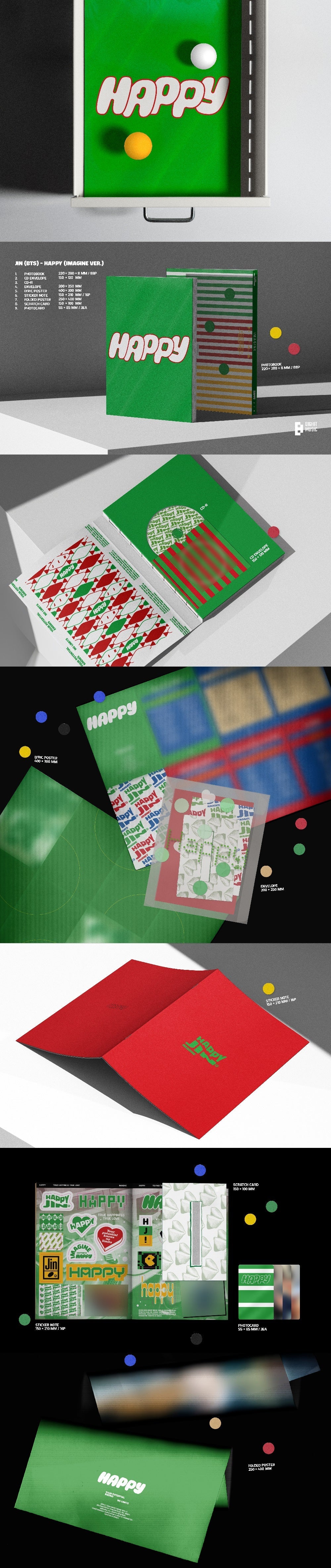 BTS JIN - Happy 1st Solo Album (Random) - K-pop
