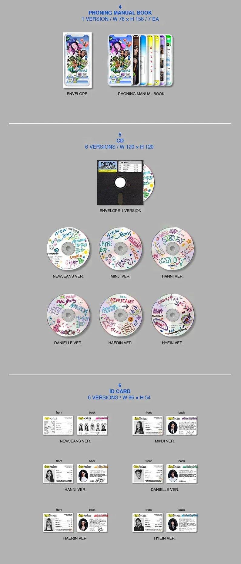 NewJeans - NewJeans 1st Ep Bluebook Version (Random) - K-pop