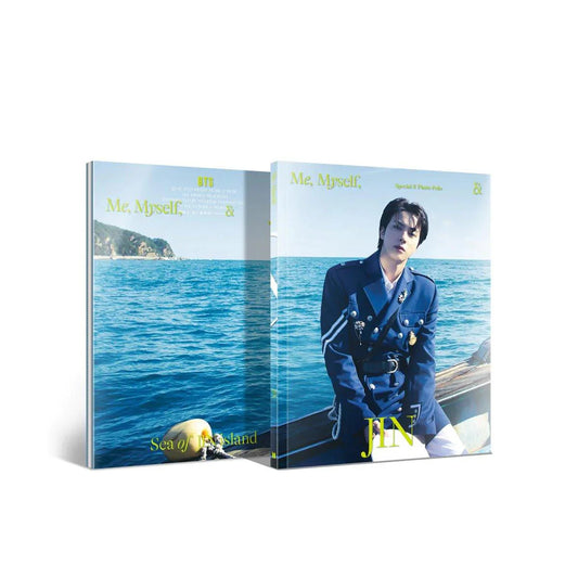 BTS JIN - SPECIAL 8 PHOTO-FOLIO ME, MYSELF, AND JIN SEA OF JIN ISLAND 1RA IMPRESIÓN - K-pop