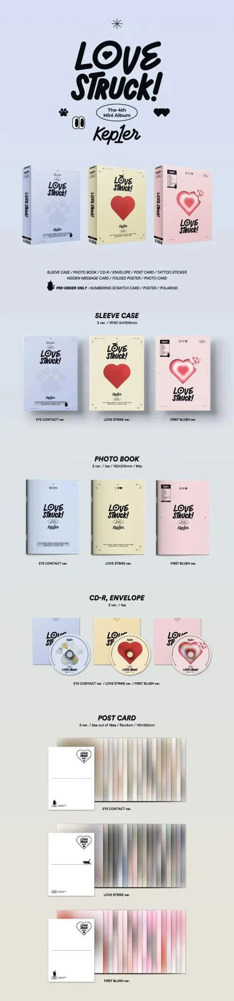 Kep1er - LOVESTRUCK! 4th Mini Album (Random) - K-pop