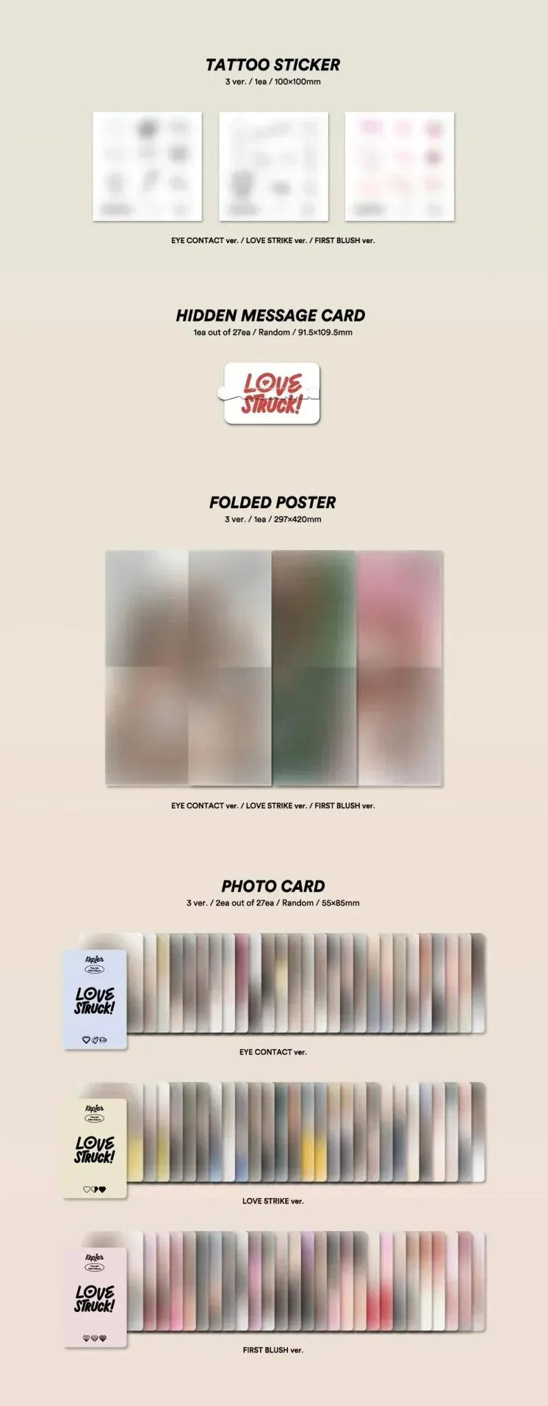 Kep1er - LOVESTRUCK! 4th Mini Album (Random) - K-pop