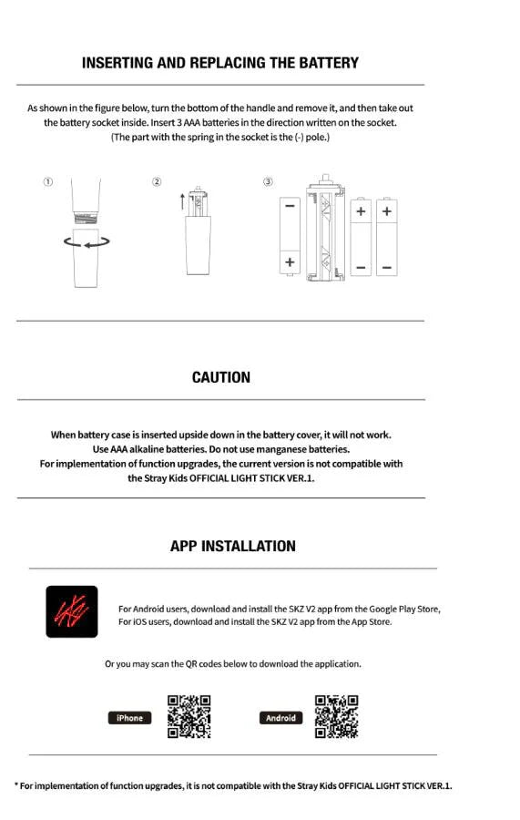 Stray Kids - Official Lightstick Version 2 (Nachimbomb) - K-pop