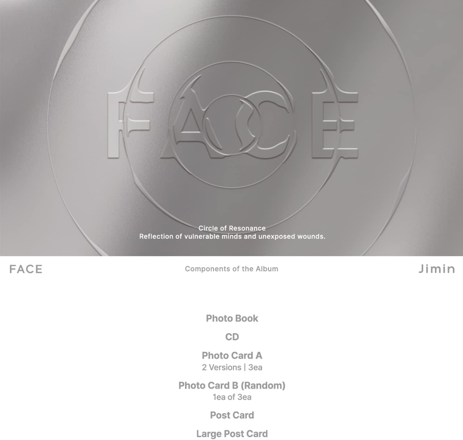 BTS JIMIN - FACE 1ST SOLO ALBUM - K-pop