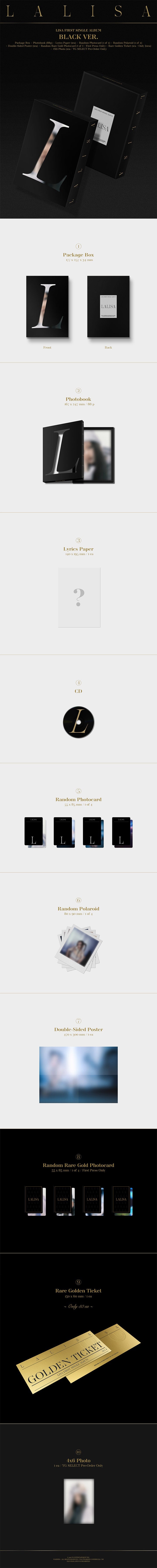 BLACKPINK LISA - LALISA 1ST SINGLE ALBUM (Random) - K-pop